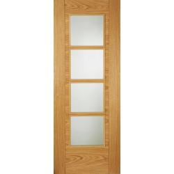 Iseo Central Glazed Internal Oak Door (pre-finished)